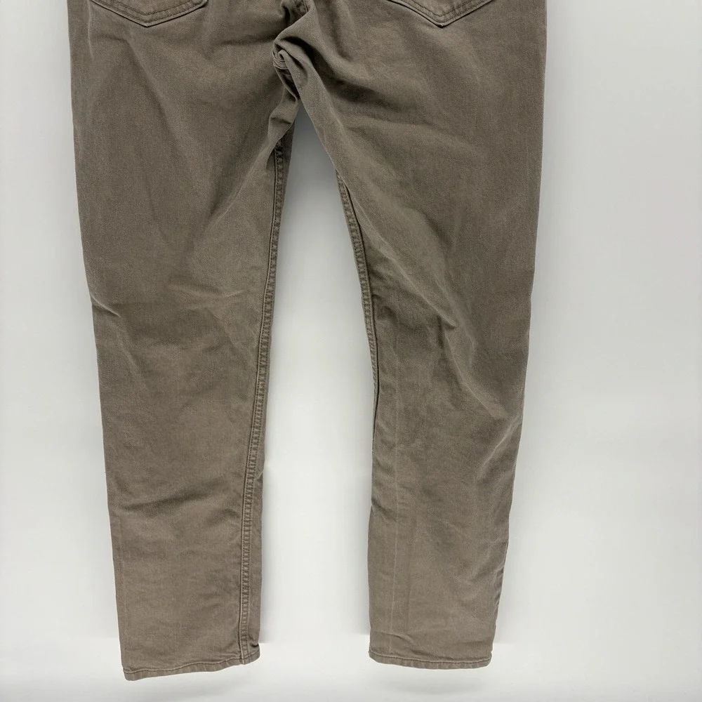 Levis 511 Jeans Slim Straight Tan Stretch Pants Preppy Office Men 33X32 (33X31)